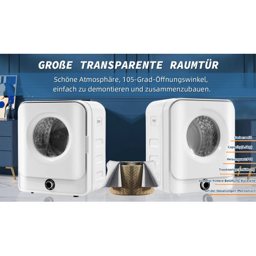 Convection dryer made of metal and plastic